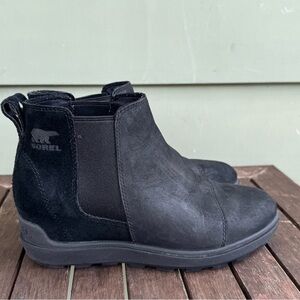 Sorel Black Suede Ankle Boots
